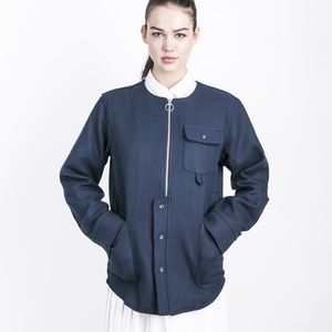 Wisdom Apparel Unisex Navy Baseball Shirt Jacket